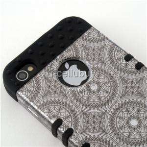   Pattern 2 in 1 Rocker Hybrid Skin & Snap On Case For iPhone 4 4s