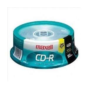  Maxell 648225 MAXELL RECORDABLE CD 48 X 25 SPINDLE 