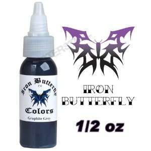  Iron Butterfly Tattoo Ink 1/2 OZ Graphite Grey Pigment 