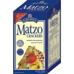 RAKUSENS Matzo Crackers (Kosher for Passover), 14 Ounce (Pack of 5 