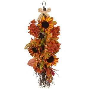  Autumn Inspirations 24 Inch Hydrangea & Sunflower Teardrop 