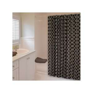  Instyle Geo Shower Curtain in Brown