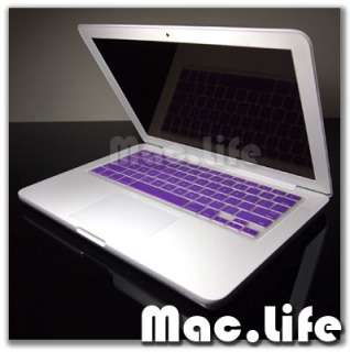 PURPLE Silicone Keyboard Cover for Macbook White 13  
