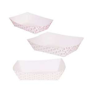 Boardwalk 30LAG250 2.5 lbs Red Weave Paper Food Tray (Case of 500 