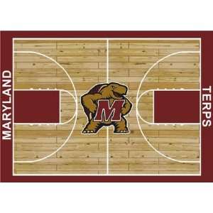 Maryland Terrapins 5 4 x 7 8 Home Court Area Rug Sports 