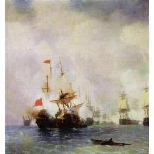   Ivan Aivazovsky   24 x 26 inches   The Battle in th