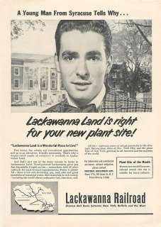 1954 Lackawanna Railroad   Land NY, PA   Vintage Ad  