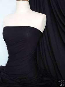 Black viscose cotton stretch lycra fabric material  