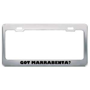 Got Marrabenta? Music Musical Instrument Metal License Plate Frame 