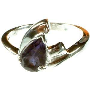  Faceted Iolite Ring   Sterling Silver 