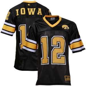  Iowa Hawkeyes #12 Stadium Replica Football Jersey   Black 