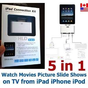  New iPhone iPod iPad 2 Digital AV Adapter 5 in 1 Connection 