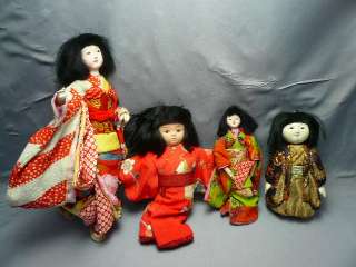 Japanese dolls#Four Cute Dolls Taisyo era#0926  