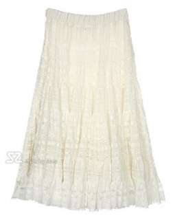 Quality Trendy Cotton Lace Japan White/Black Skirt  
