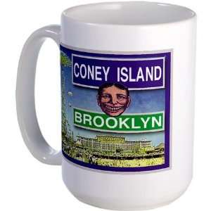 Coney Island New york Large Mug by   Kitchen 