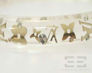 Louis Vuitton Clear & Gold Resin Small Inclusion Bracelet  