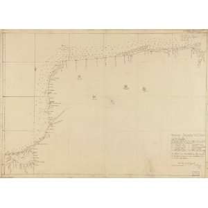  1811 map Coast of Yucatan Peninsula