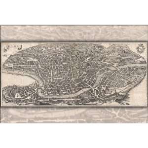  1652 Map of Rome, Italy by Merian   24x36 Poster 