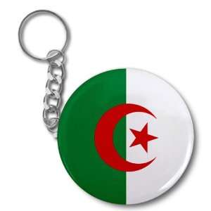  FLAG OF ALGERIA World Images inch 2.25 Button Style Key 