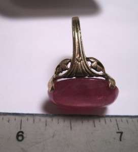 FABULOUS 100 YEAR VICTORIAN 14CT NATURAL ANTIQUE RED RUBY CARVED 10K 