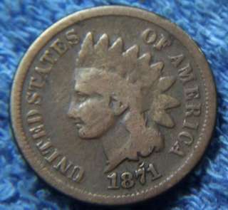 Nice Semikey**1871**VG** Indian Cent**  