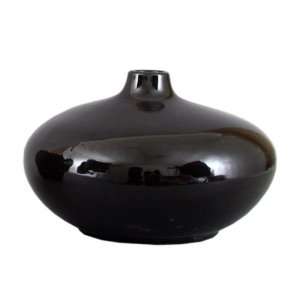  Black Majolica Pattern Fresh and Elegant Black Vase 