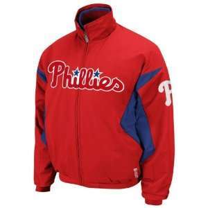 MLB Majestic Philadelphia Phillies Youth Authentic Jacket   Red 