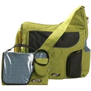  JJ Cole System Diaper Bag in Green/Blue Baby