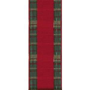  Offray Lustro Holiday Plaid Ribbon, 1 1/2 Wide, 50 Yards 