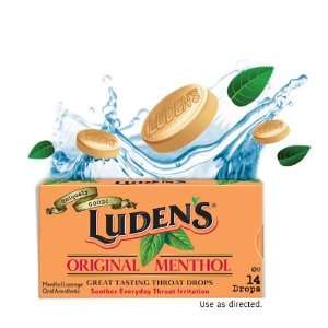 Ludens Great Tasting Original Menthol Throat Drops   14 Drops/box, 20 