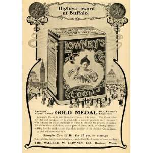  1903 Ad Walter Lowney Breakfast Cocoa Gold Medal Award 