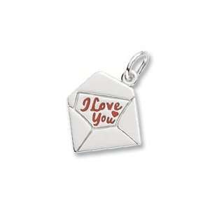  Rembrandt Charms Love Letter Charm, 14K White Gold 