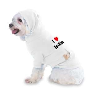 Love/Heart Ju Jitsu Hooded (Hoody) T Shirt with pocket for your Dog 