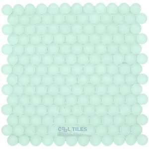   tile   1 frosted circles glass mosaic in snow