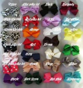 Boutique Toddler Girls Bow Hair Clip Dress school color  