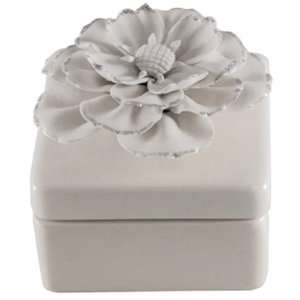    Kathy Ireland Petals of Love Decorative Box, White
