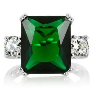  Lisbeths Faux Emerald Cocktail Ring Jewelry
