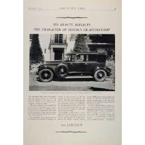  1929 Ad Lincoln Judkins Berline Antique Car Chauffeur 