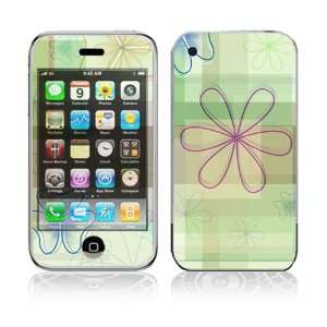  Apple iPhone 3G Decal Vinyl Sticker Skin   Line Flower 