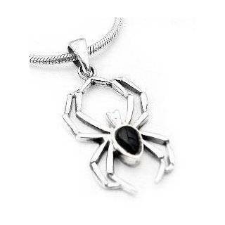 Sterling Silver Onyx Black Widow Spider Ring Size 5(Sizes 5,6,7,8,9,10 