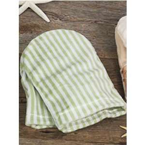  Royal Palm Coconut Lime Spa Mitts   Green Stripes Health 