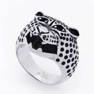 21MM Stainless Steel Antique Panther Ring For Men (Size 9 to 15) Size 