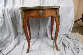 L24 VINTAGE LOUIS XV STYLE BOULLE BURLED WALNUT PARLOR TABLE  