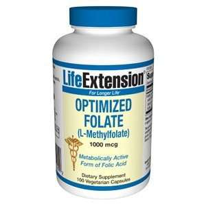 Life Extension Optimized Folate (L Methylfolate) 1000 mcg 100 Vegecaps