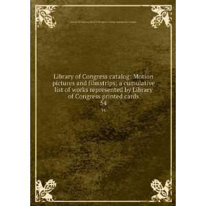   of Congress. Catalog Maintenance Division Library of Congress Books
