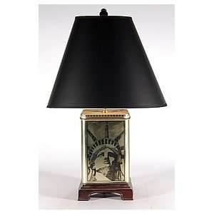  Vintage Statue of Liberty Metal Tin Table Lamp