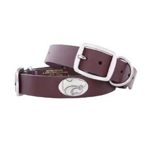   Leather Concho Pet Collar, Kansas State Wildcats, Large