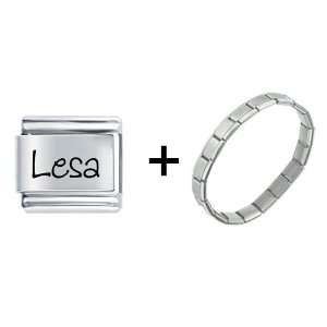  Name Lesa Italian Charm Pugster Jewelry