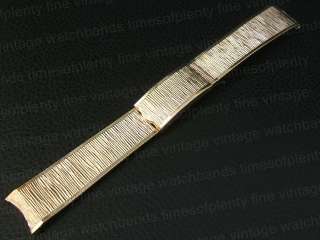 NOS 11/16 Kreisler Gold gf dlx Bark Vintage Watch Band  