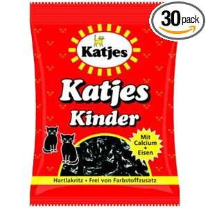 Katjes Kinder (Licorice Cats), 2.65 Ounce Bags (Pack of 30)